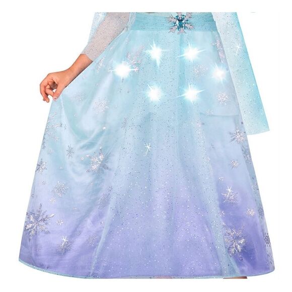 Nwt Halloween Girls Light-up Icy Snow Princess Fantasy Costumes, Sz M 7/8 - Picture 5 of 13